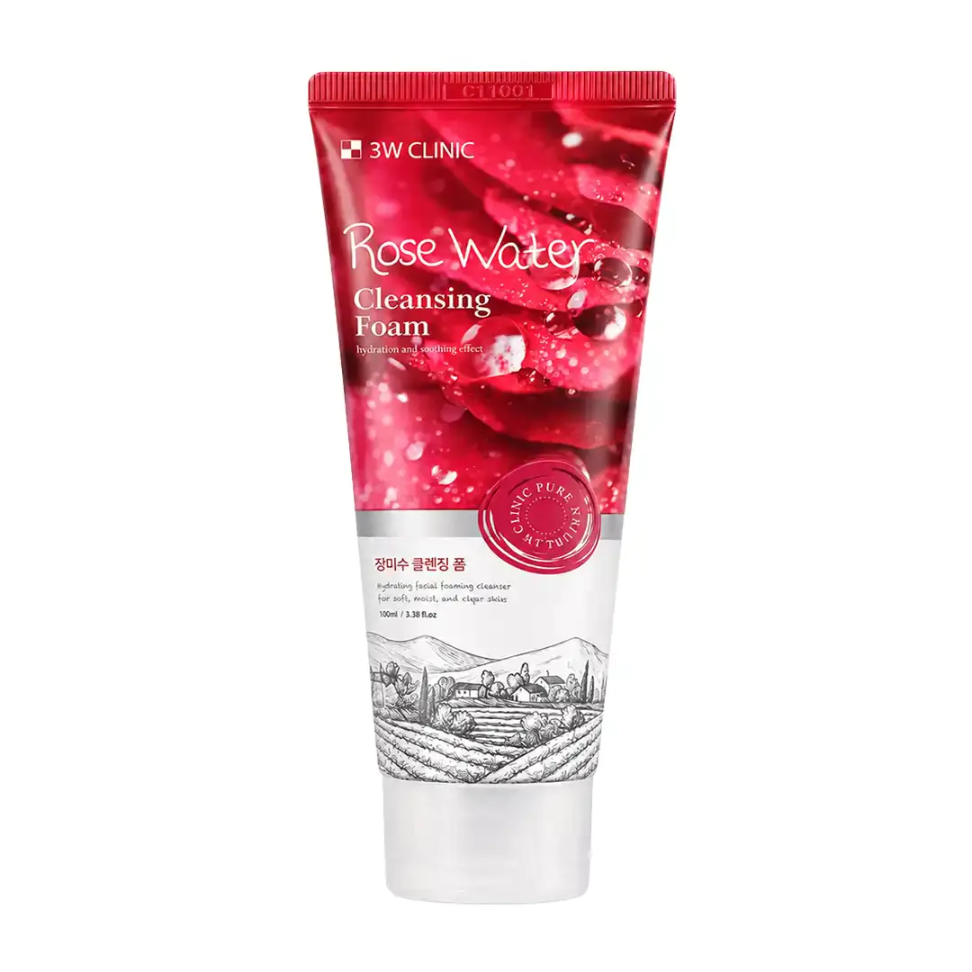 3w Clinic Rose Water Cleansing Foam 100ml